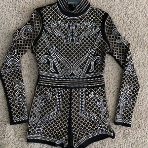 Formal, jeweled romper